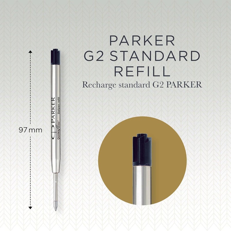 PARKER QUINKflow Ballpoint Pen Ink Refill, Medium Tip, Black - Image 3
